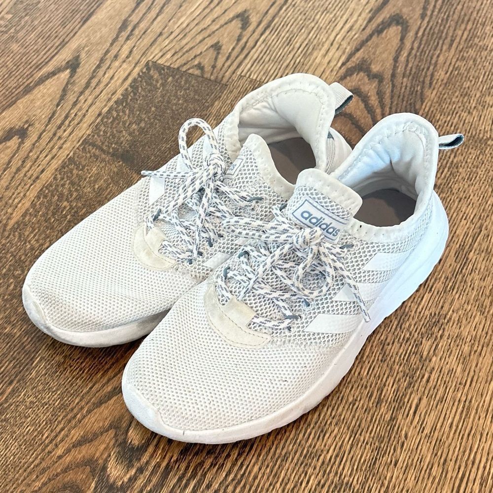 Adidas White Soft Foam Athletic Shoes